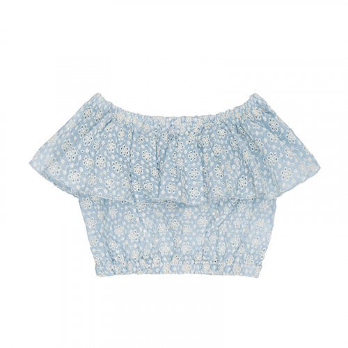 Nanán Blusa in stangallo azzurra Vendite Flash