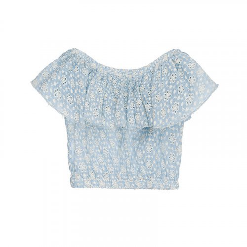 Nanán Blusa in stangallo azzurra Vendite Flash