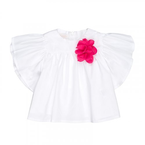 Nanán Blusa in popeline bianca Moda