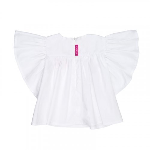 Nanán Blusa in popeline bianca Moda
