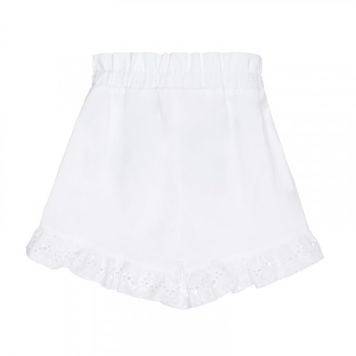 Nanán Shorts bianchi con fiocco blu Qualità