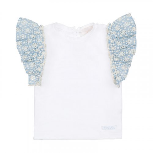 Nanán T-Shirt con frappa azzurra In Vendita
