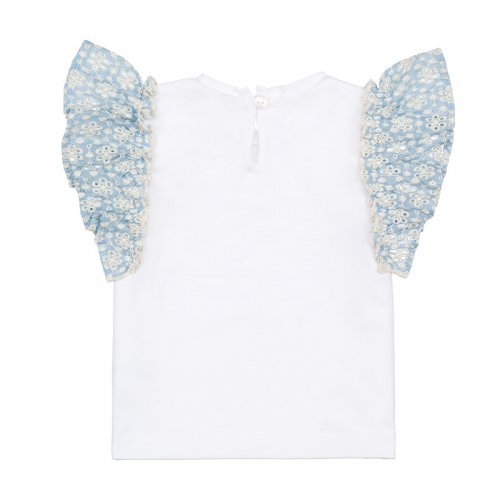 Nanán T-Shirt con frappa azzurra In Vendita