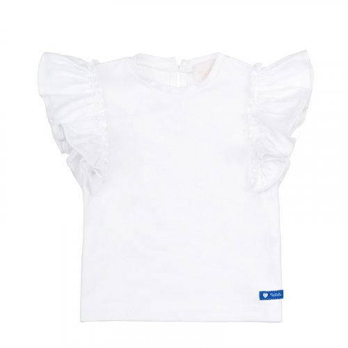 Nanán T-shirt bianca con frappe Vendita Calda