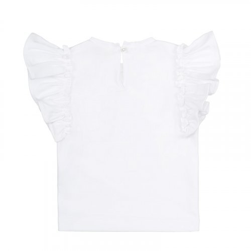 Nanán T-shirt bianca con frappe Vendita Calda