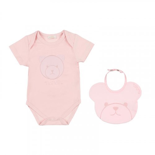 Nanán Confezione regalo rosa con body + bavaglino Outlet