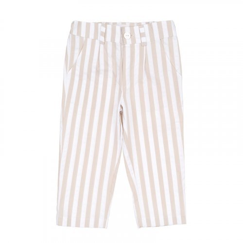 Nanán Pantalone a righe beige