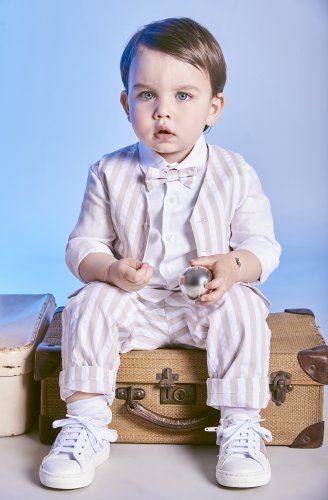 Nanán Pantalone a righe beige Vendita Economica