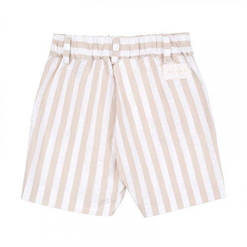 Nanán Bermuda a righe beige Saldi Di Fabbrica