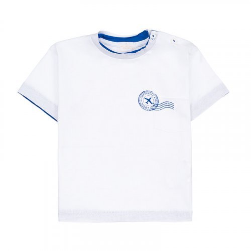 Nanán T-shirt con taschino bianco Shopping online