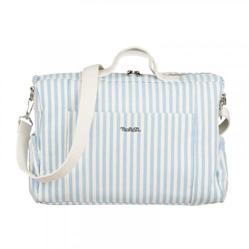 Nanán Borsa passeggio canvas azzurra Super sconto