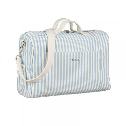 Nanán Borsa passeggio canvas azzurra Super sconto