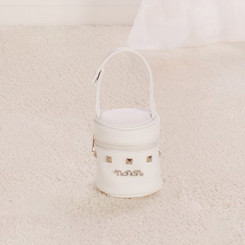 Nanán Portaciuccio bianco con borchie Outlet