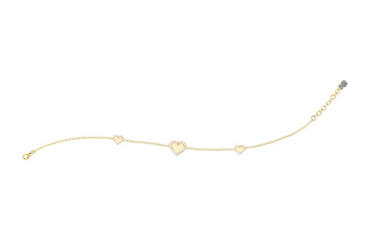 Nanán Bracciale Cuori Gialli Argento Offerta speciale