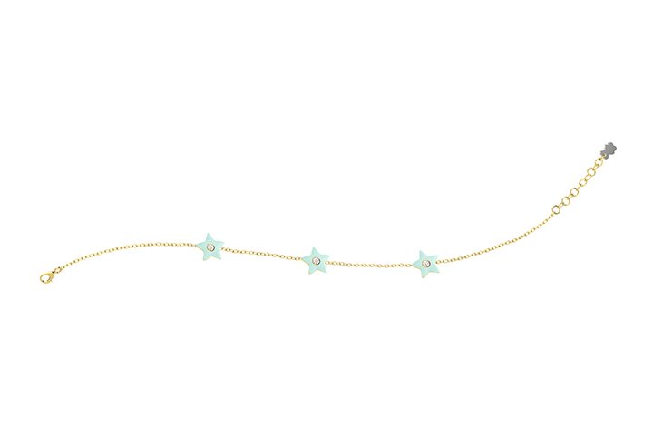 Nanán Bracciale Stelle Azzurre Argento Grande vendita