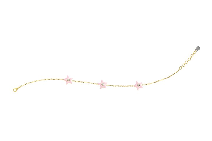 Nanán Bracciale Stelle Rosa Argento Flash Sale