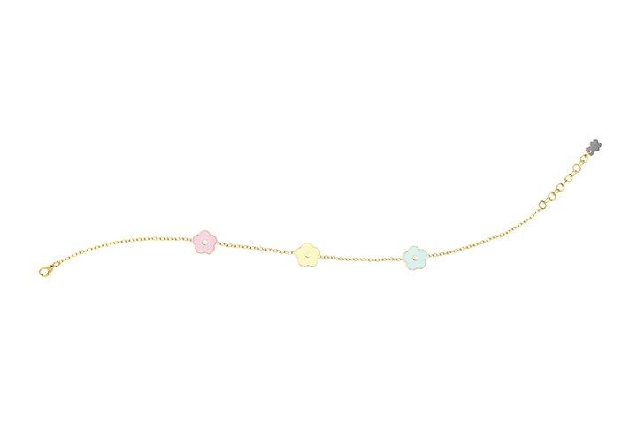 Nanán Bracciale Fiori Colorati Argento Vendite stagionali