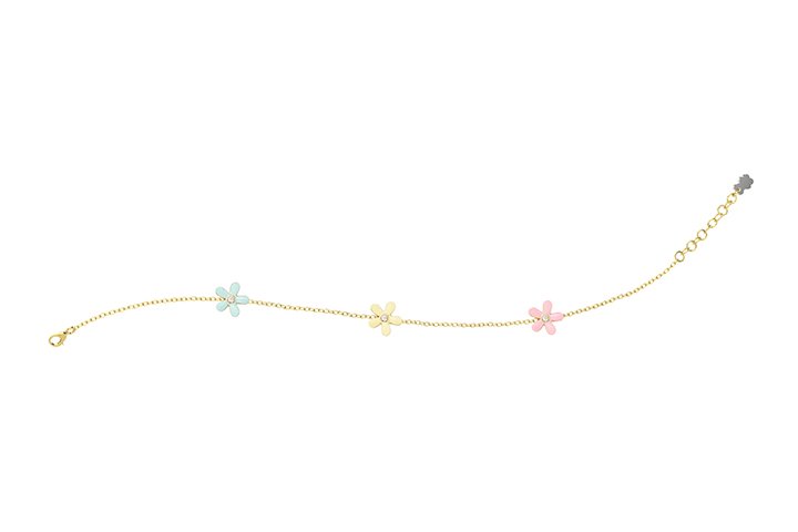 Nanán Bracciale Margherite Colorate Argento