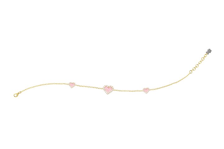 Nanán Bracciale Cuori Rosa Argento Cyber Monday