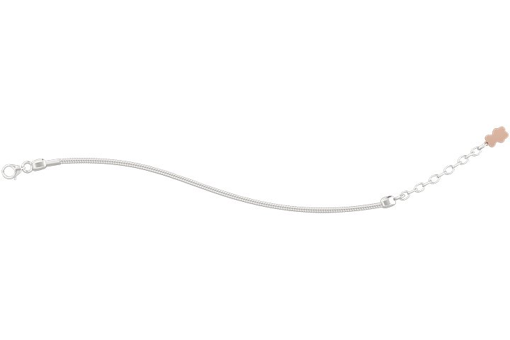 Nanán Bracciale Cursore Misura I - Ag 925 Smaltimento dello stoccaggio