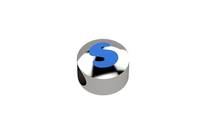 Nanán Cursore lettera azzurra S - Ag 925 Online Outlet