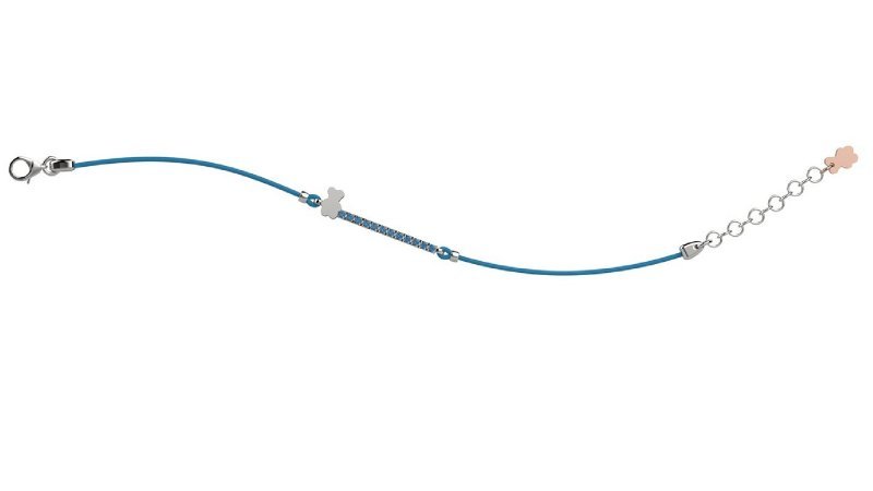 Nanán Bracciale Argento 925 - Col Azzurro Ritorno libero