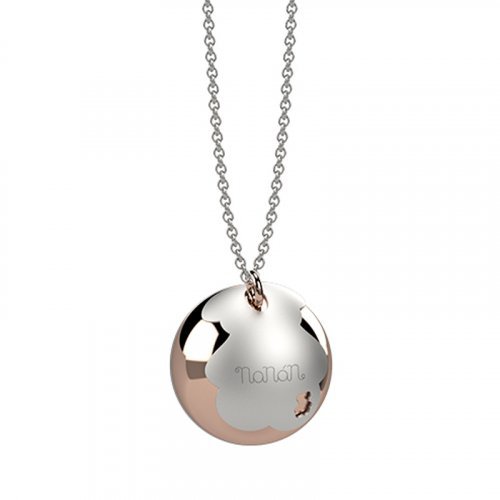 Nanán Chiama Angeli Ag 925 Con Sfera In Metallo e Orsetto Promozione