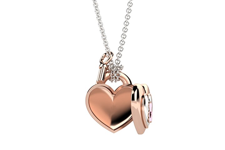 Nanán Pendente "Portami con te" cuore rosa Sconto