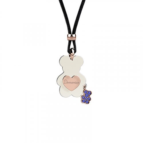 Nanán Pendente Orso con Cordino- Blu Online