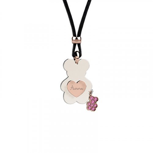 Nanán Pendente Orso con Cordino- Rosa Outlet