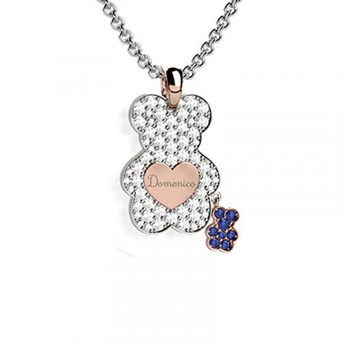 Nanán Pendente Orso Diamanti - Blu In Vendita