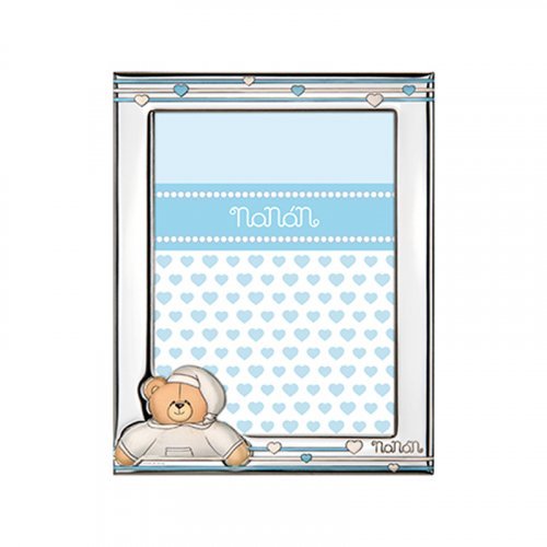 Nanán Cornice Argento Tato azzurro 90x130mm