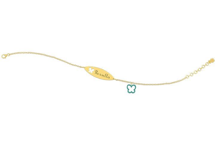 Nanán Bracciale con Targhetta - Charms farfalla azzurra Prezzo di fabbrica