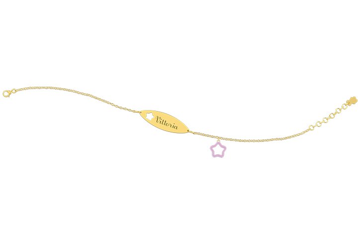 Nanán Bracciale con Targhetta - Charms stella rosa Shopping online