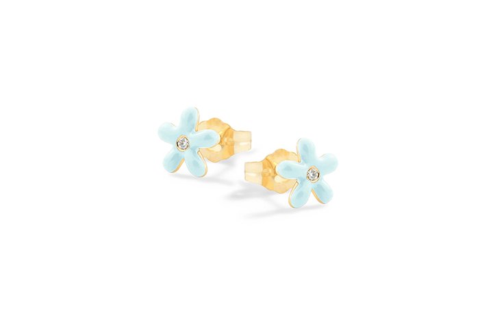Nanán Orecchini Margherite Azzurre Argento Offerta San Valentino