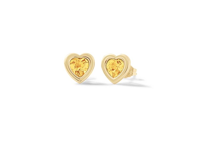 Nanán Orecchini Cuore Brillante Giallo Offerta temporanea