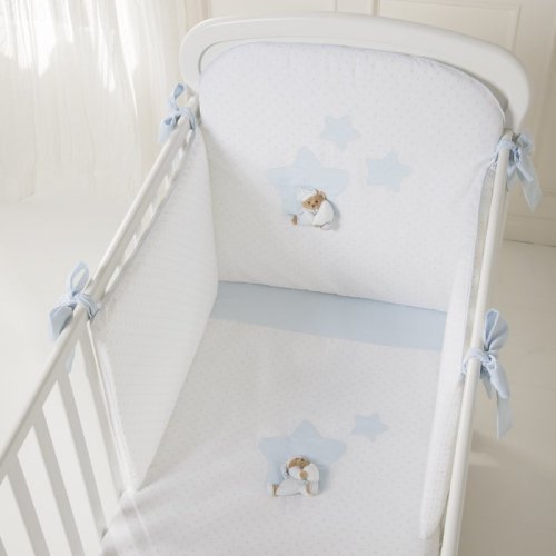 Nanán Set Piumone e Paracolpi 4pz Puccio Star Azzurro Vendita Economica