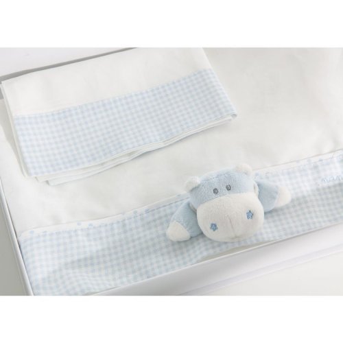 Nanán Set Lenzuola 3pz Carrozzina Bombo Azzurro Vendite Flash
