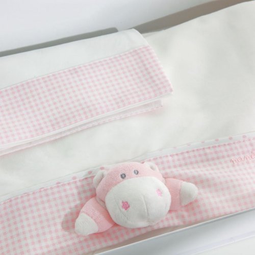 Nanán Set Lenzuola 3pz Carrozzina Bombo Rosa In Saldo