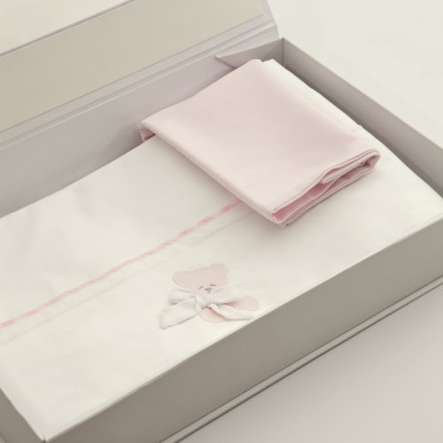 Nanán Gift Promo: Set Lenzuola carrozzina + Copertina carrozzina ROSA Moda