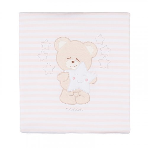 Nanán Coperta Rigata Rosa Spedizione gratuita