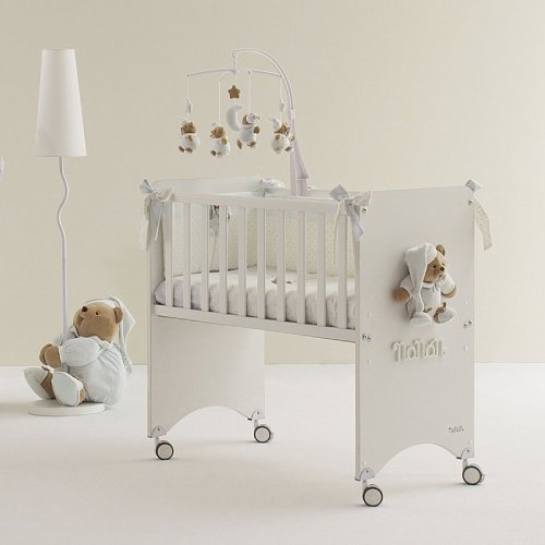 Nanán Letto Co-sleeping Puccio Azzurro Con Materasso Comprare a buon mercato