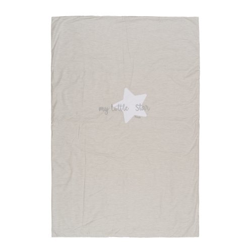 Nanán Coperta letto grigia in jersey "My little Star" Offerte esclusive