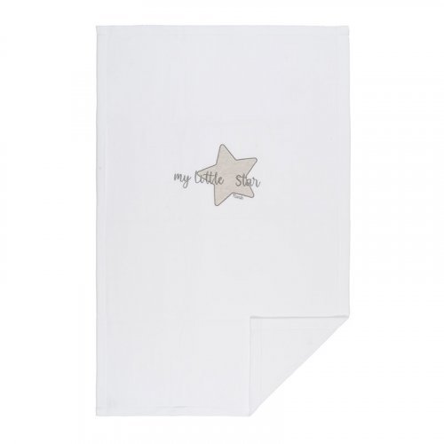 Nanán Coperta letto in pile "My little star" con ricamo grigio Grandi sconti
