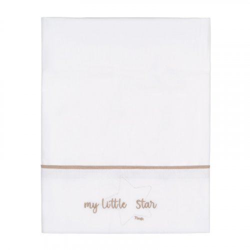 Nanán Set lenzuola carrozzina "My little star" ricamo beige Limitato a 3 giorni