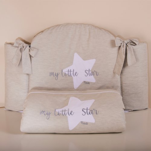 Nanán Set piumone e paracolpi My little Star grigio Italy