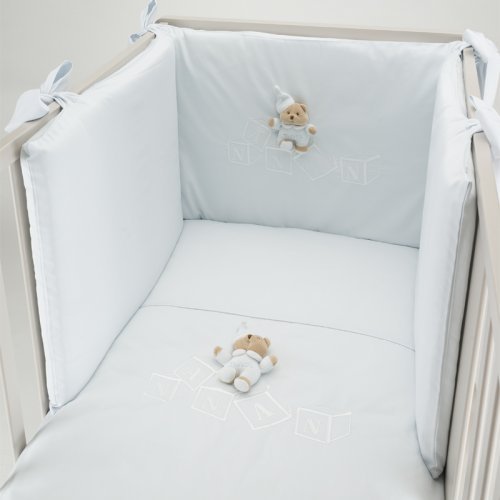 Nanán Set Piumone e Paracolpi 4pz Dadini Azzurro Qualità