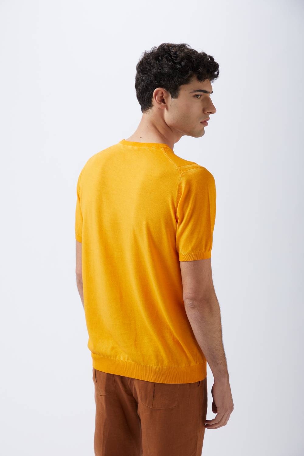 Kangra Cashmere T-Shirt Tintura Wave Rasata Presa