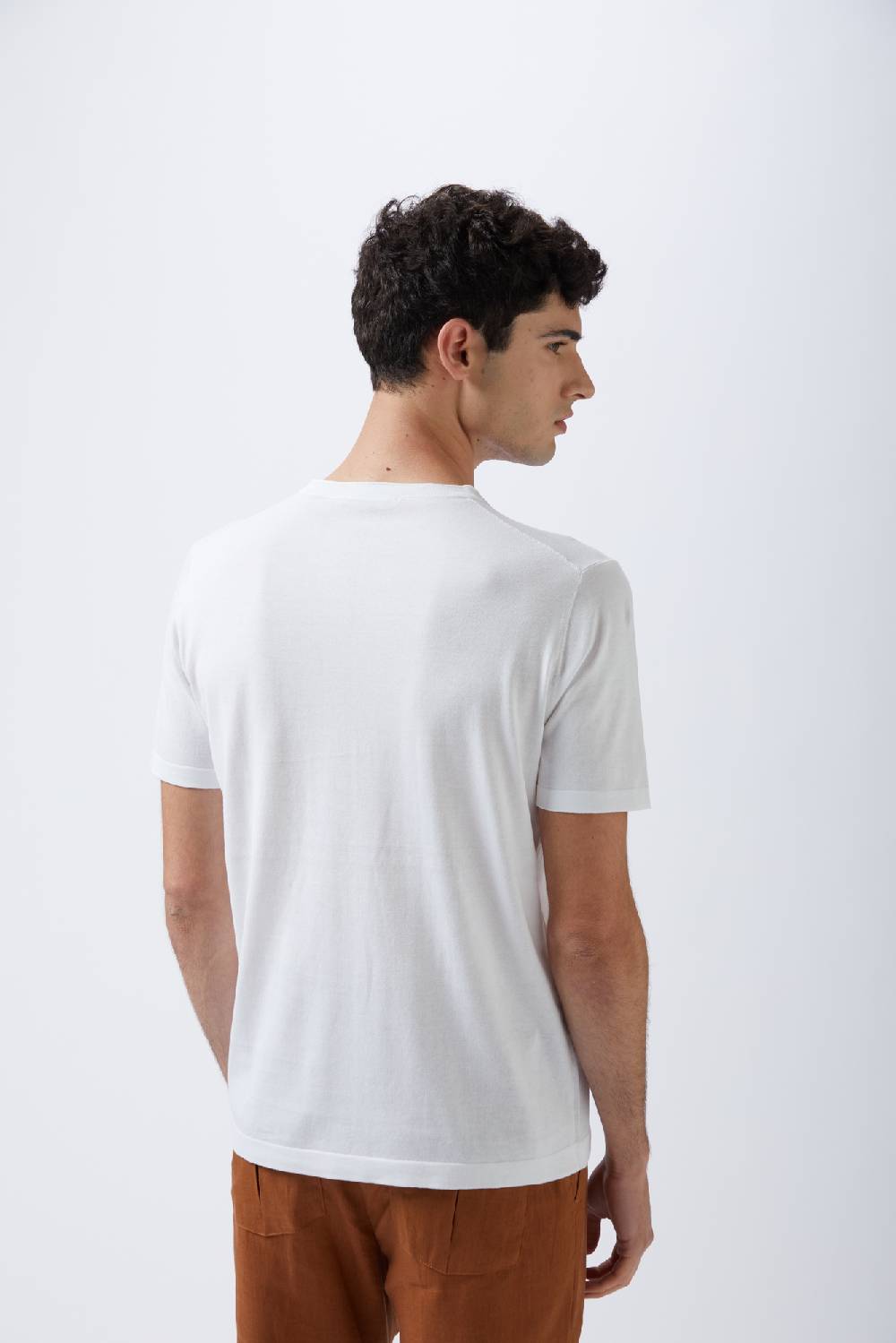 Kangra Cashmere T-Shirt Con Rullino in Cotone Online