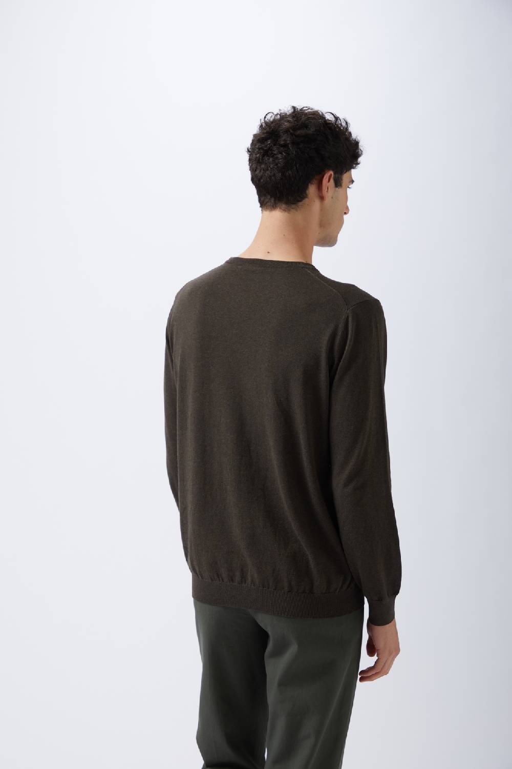 Kangra Cashmere Maglia Girocollo Rasata In Cotone Offerte